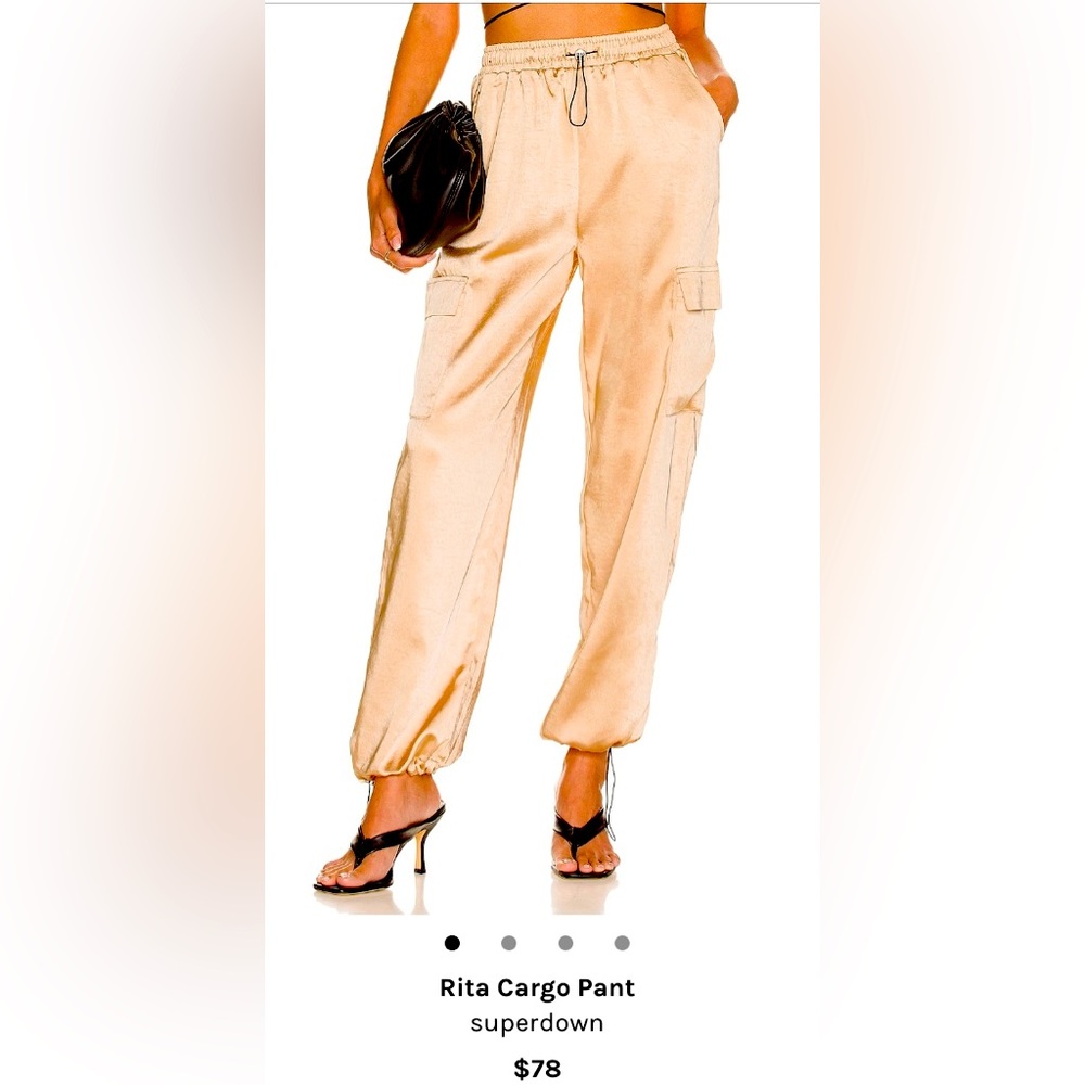 Superdown silk like cargo pants.